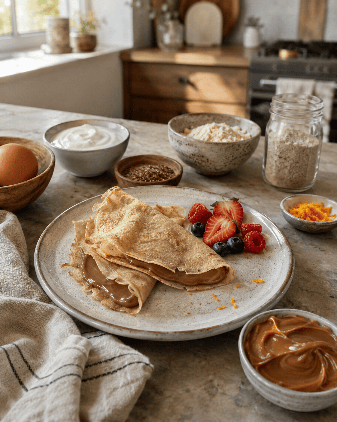 Crepes VS22 con Cajeta o Manjar Controlado