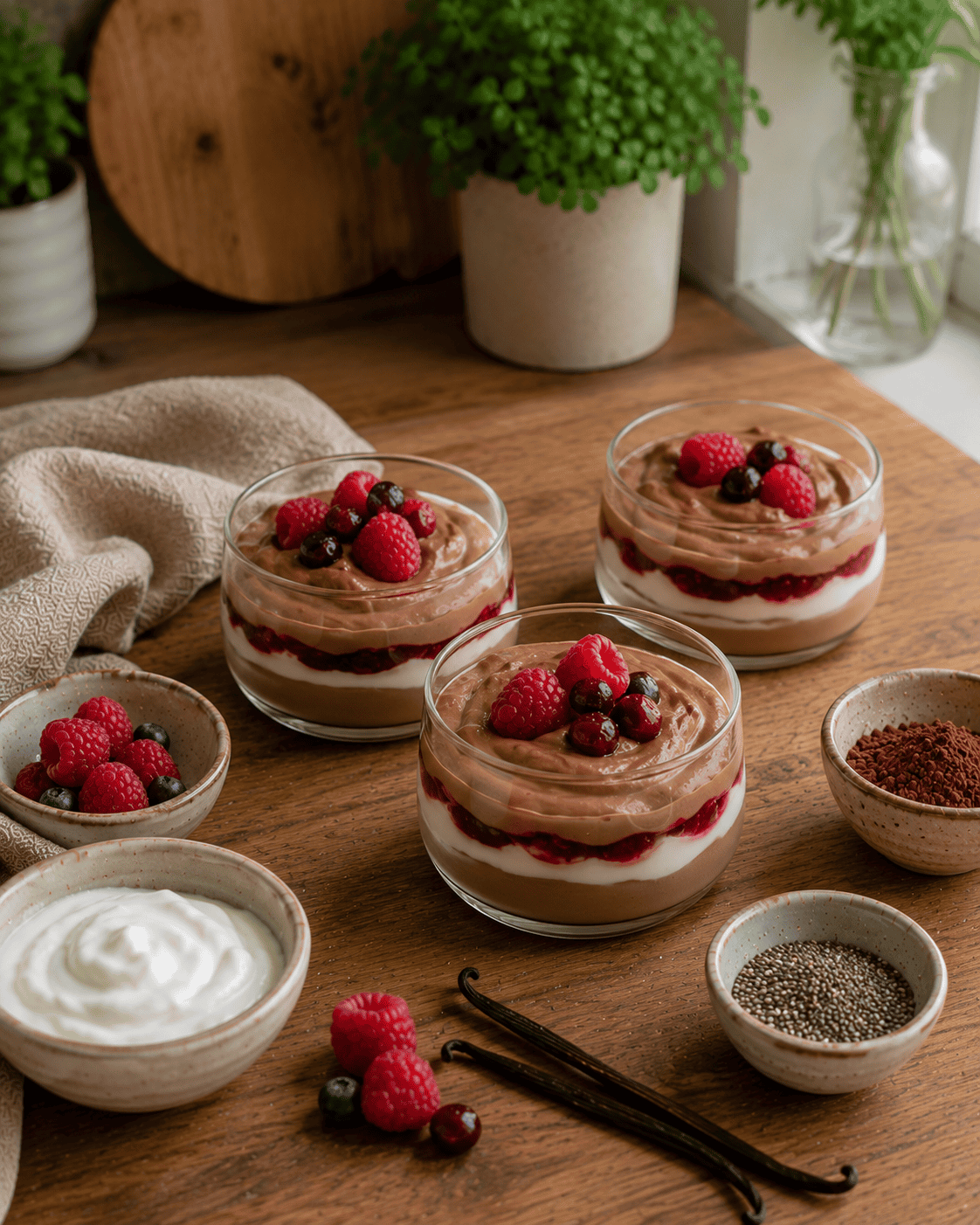 Vasitos Fríos VS22 de Cacao, Yogur y Frutos Rojos