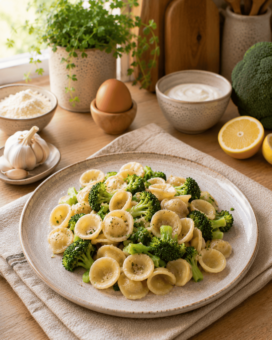 Orecchiette VS22 de Almendra con Brócoli y Ajo Suave