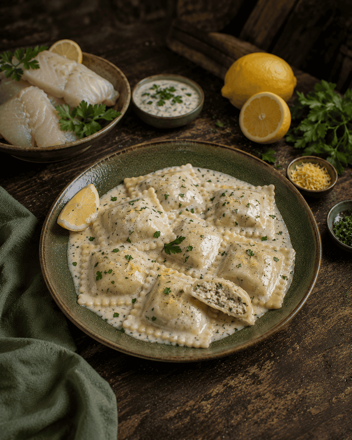Raviolones VS22 de Merluza Fresca, Limón y Hierbas