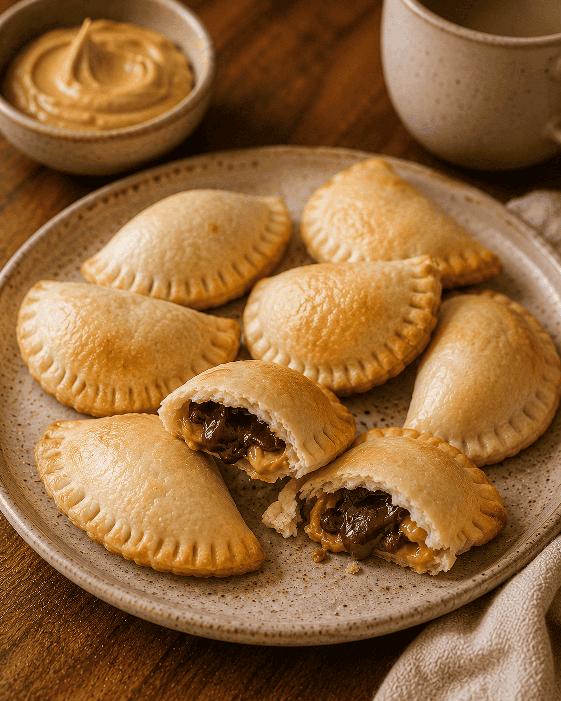 Mini Empanaditas Dulces VS22 De Chocolate Amargo Y Crema De Maní